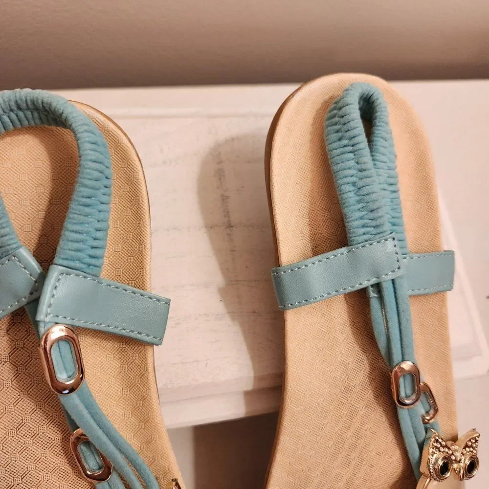 Adorable Owl Sandals with Jewels Size 9.5